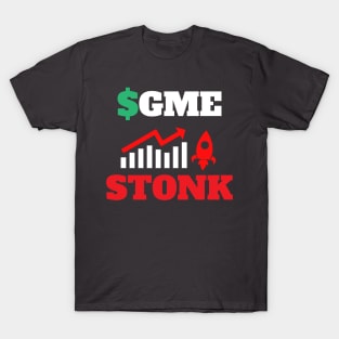 Gamestonk Power to the moon, Wall Street Bets to the F'ing Moon Gamestick Stop Game Stonk GME T-Shirt